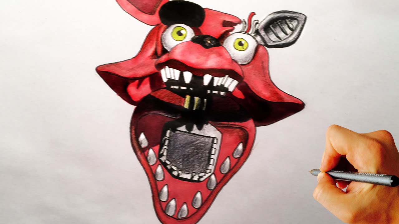 1280x720 How To Draw Withered Foxy From Five Nights