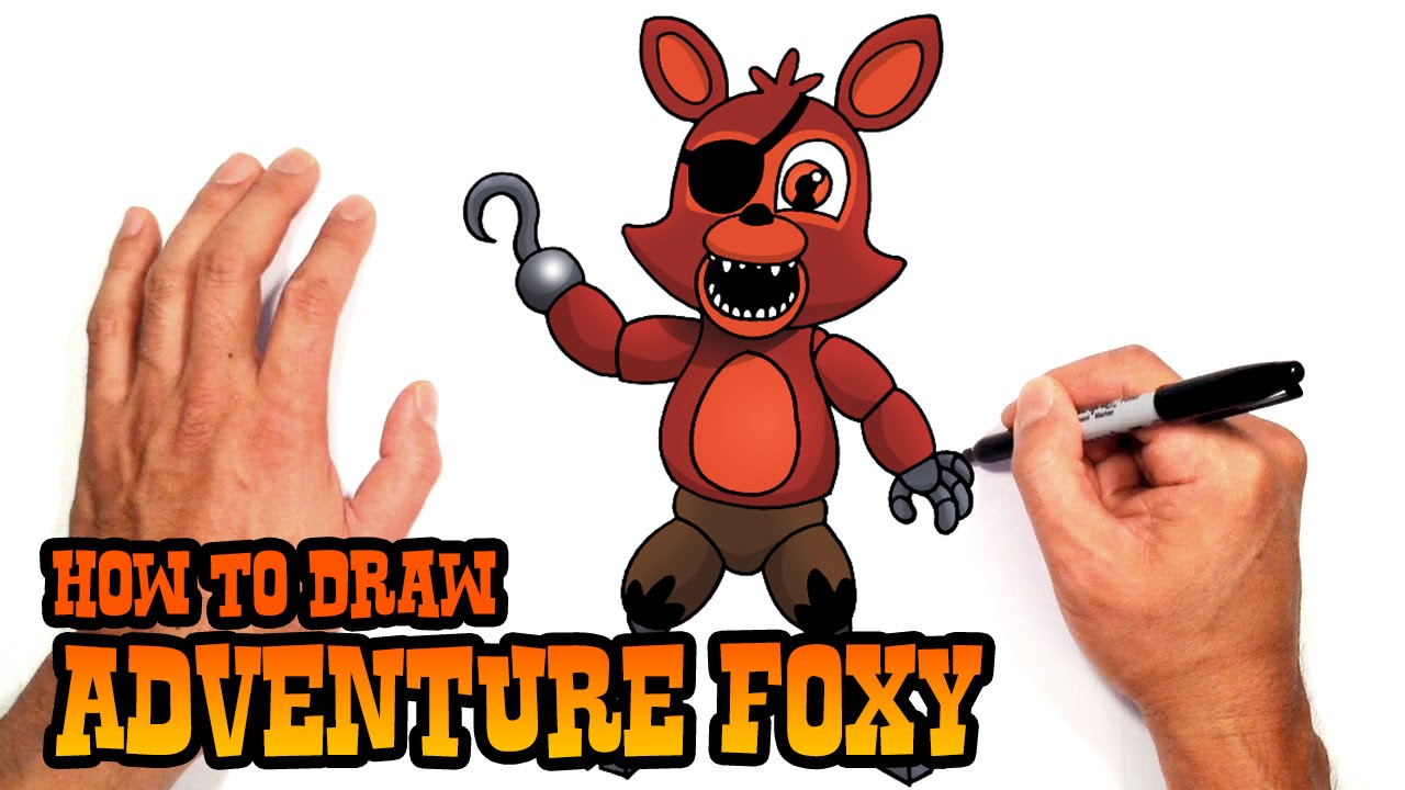 1280x720 How To Draw Adventure Foxy Fnaf World