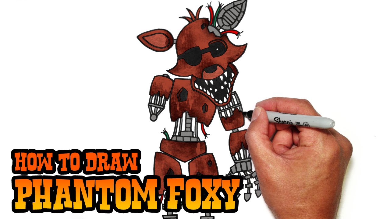 1280x720 How To Draw Phantom Foxy (Fnaf) Video Lesson