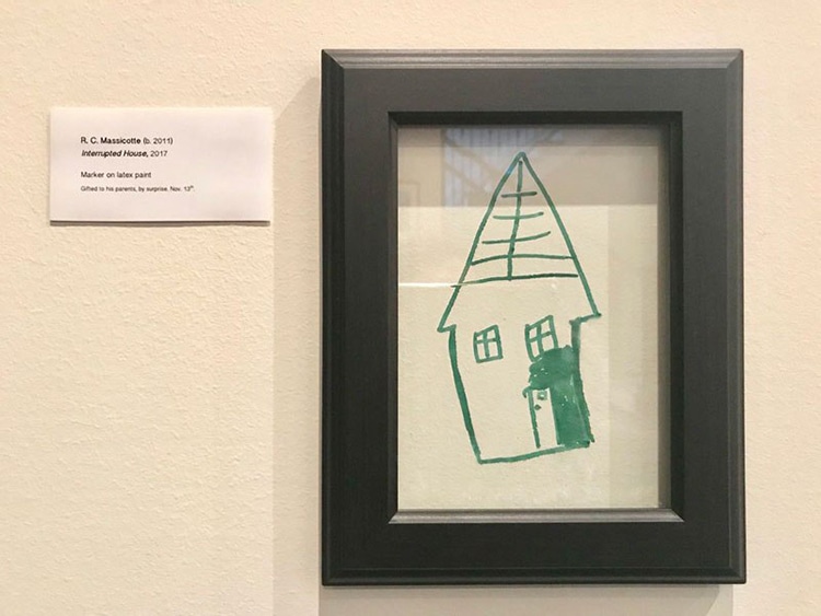 750x563 Art Of Parenting Father Frames Six Year Old's Uncommissioned Wall