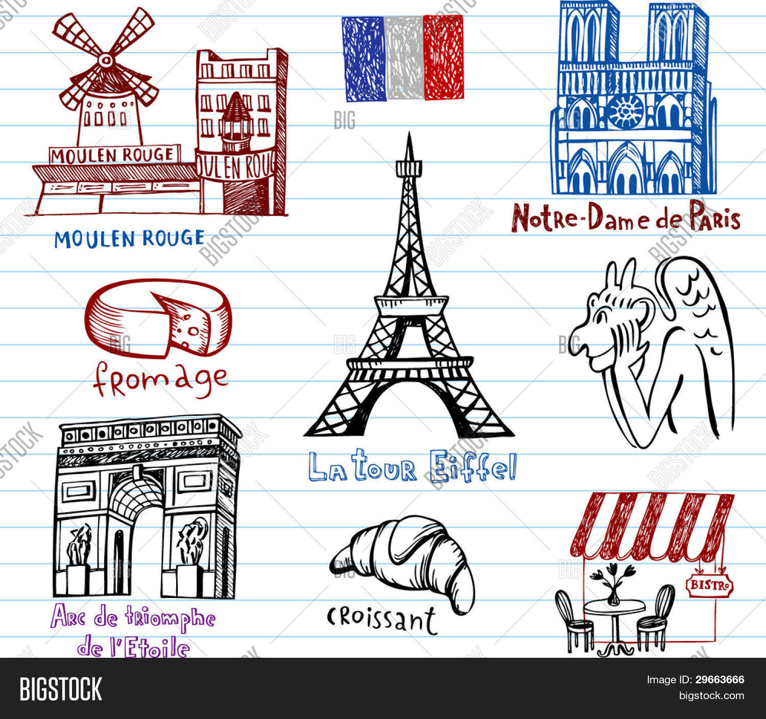 1500x1409 Symbols France Simple Drawing Vector Amp Photo Bigstock