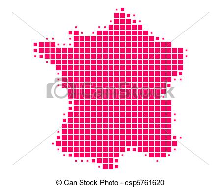 450x380 Map Of France Vector Clipart