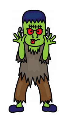 215x382 How To Draw A Frankenstein Monster, Easy Step By Step Drawing Tutorial