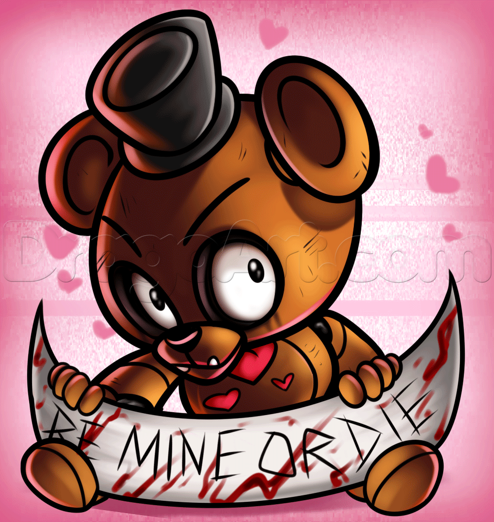 1001x1059 Learn How To Draw Valentine Freddy Fazbear, Valentines, Seasonal