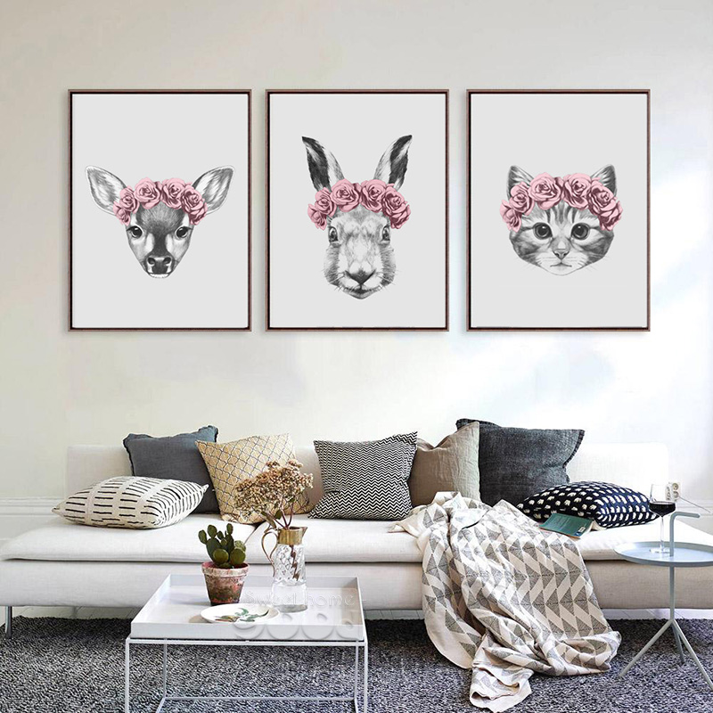 800x800 Treat Your Pet To This Cute Animal Drawing Canvas Print Free