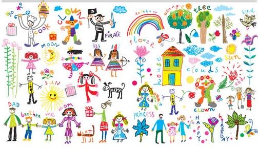 503x289 Children Drawing Vector Art Free Download