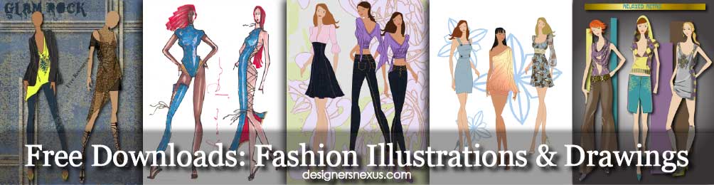 1004x260 Fashion Drawings Free Downloads