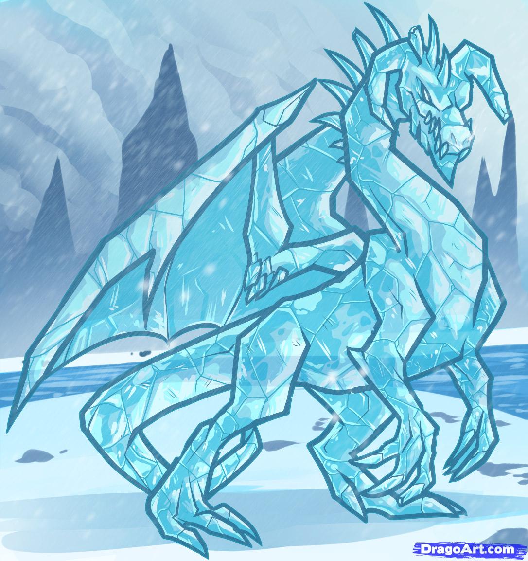 1086x1153 How To Draw An Ice Dragon, Ice Dragon, Step By Step, Dragons, Draw