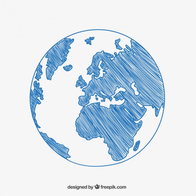 626x626 Sketchy Globe Drawing Vector Free Download
