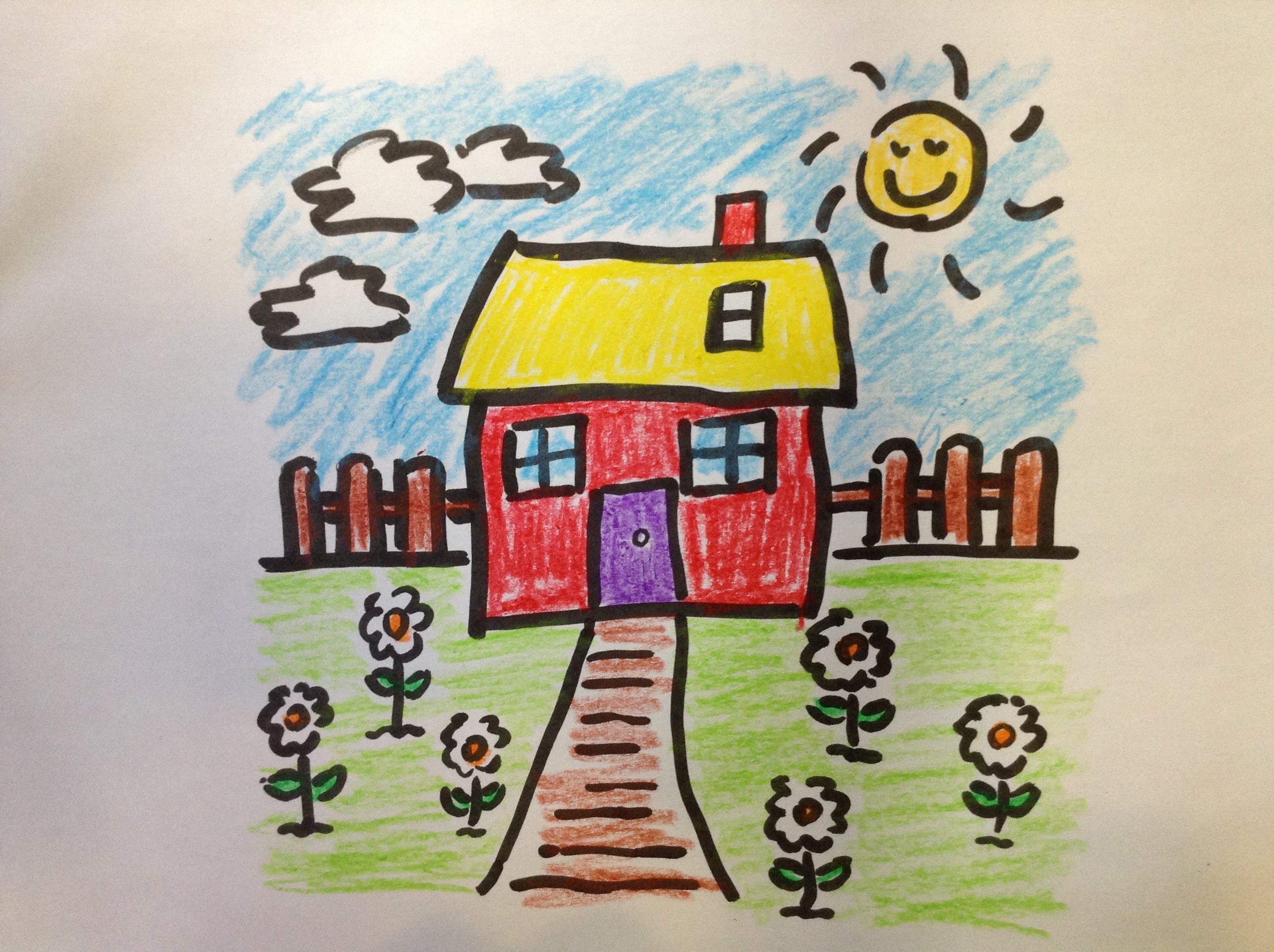 2592x1936 How To Draw A Cartoon Flower Garden