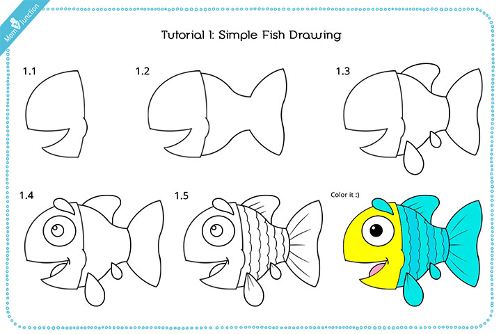 720x480 How To Draw A Fish Step By Step For Kids