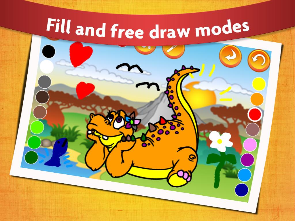 1024x768 Kids Dinosaur Coloring Pages