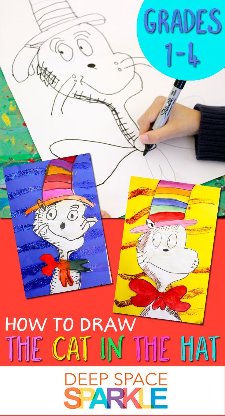 736x1358 Learn How To Draw The Cat In The Hat Free Drawing Handout