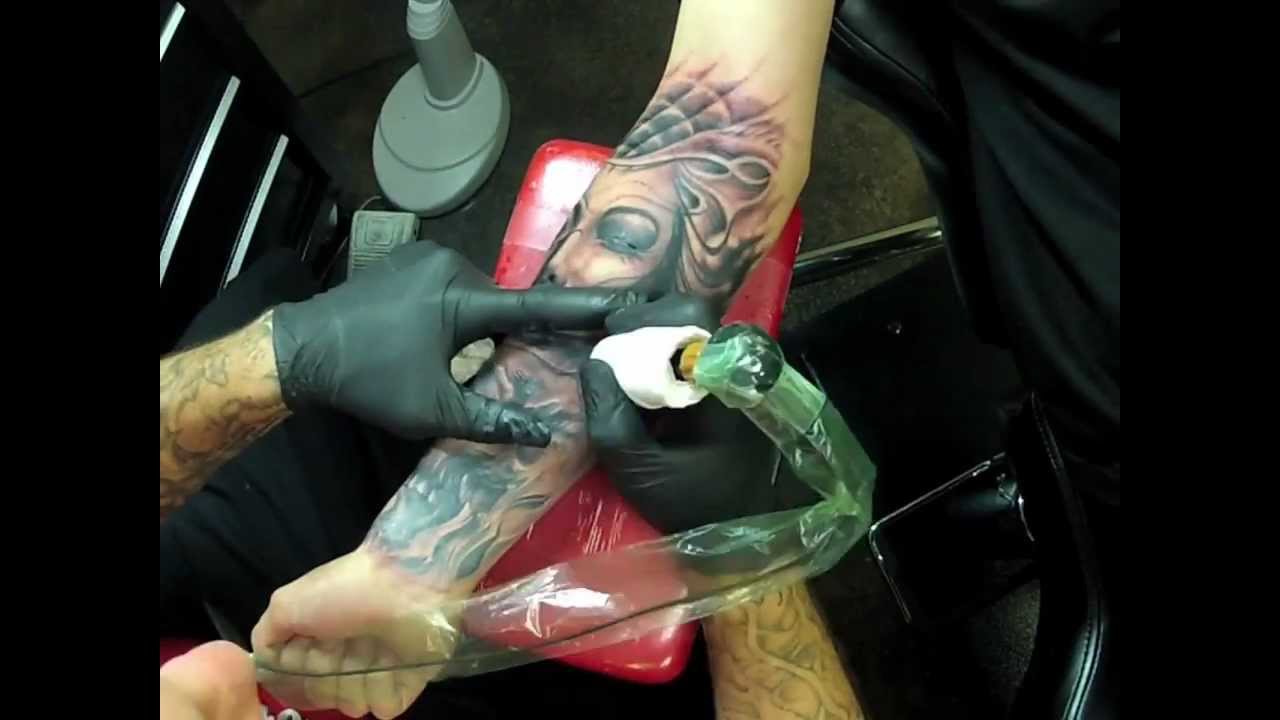 1280x720 Freehand Tattoo (Graceing) By Carl Grace. No Stencil, No Drawing