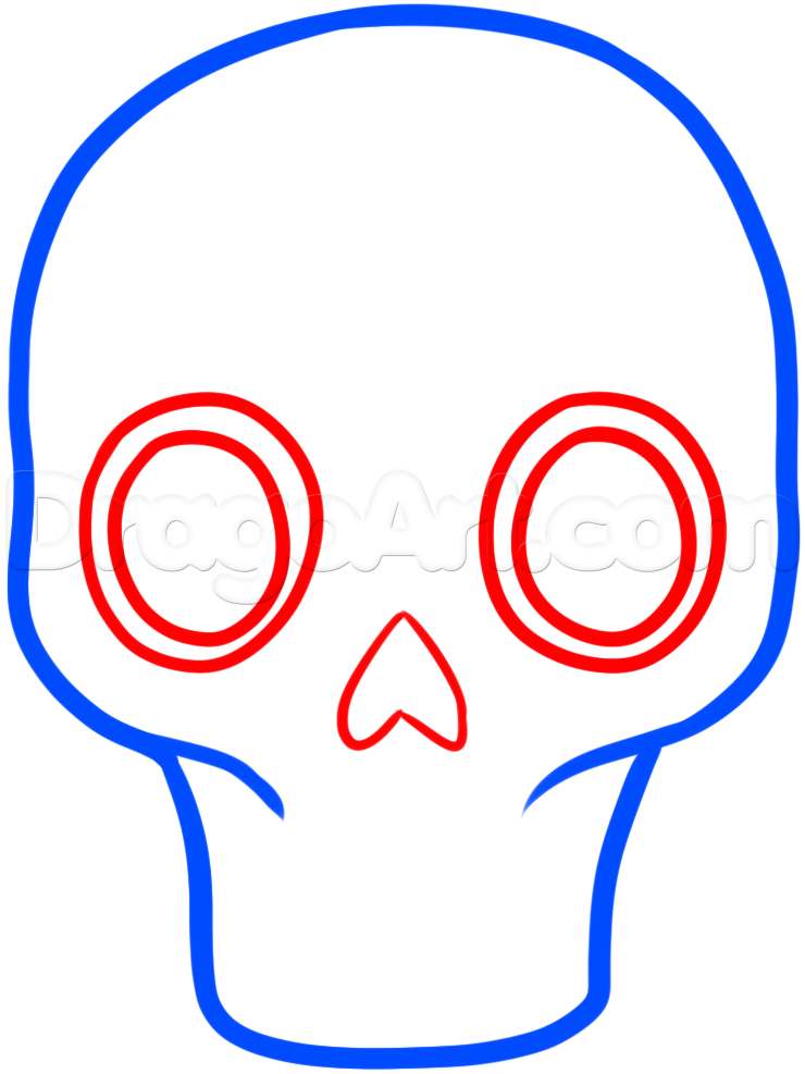 740x987 How To Draw A Sugar Skull Easy, Step By Step, Skulls, Pop Culture