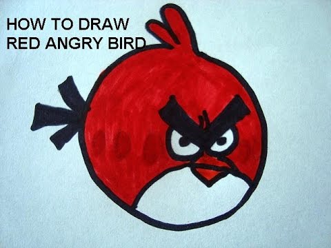480x360 Draw Red Angry Bird, Learn To Draw For Kids, Free Art Lessons
