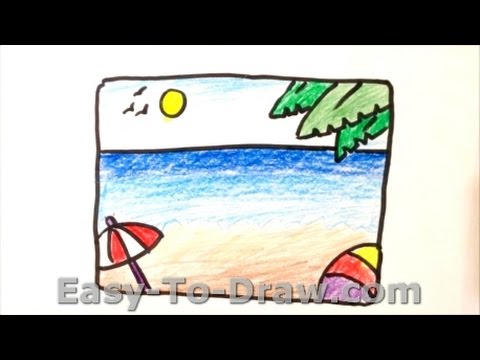 480x360 How To Draw A Cartoon Beach