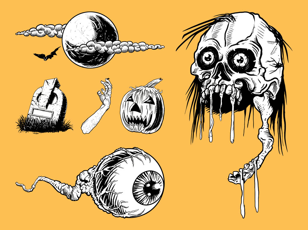 1024x765 Halloween Drawings Vector Art Amp Graphics