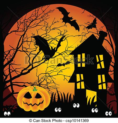 450x470 Halloween Haunted House Coloring Pages Free Clipart