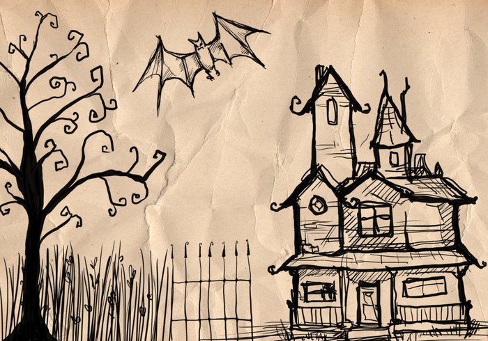 700x490 Halloween Sketch Brushes