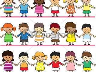320x240 Free Kids Drawing Cute Kid Holding Hands Vectors Search Clip Art