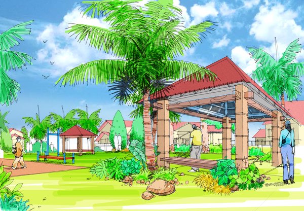 600x416 Freehand Landscape Drawing By Izzan78