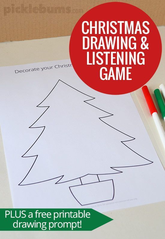 550x795 Christmas Drawing And Listening Game Christmas Drawing, Free