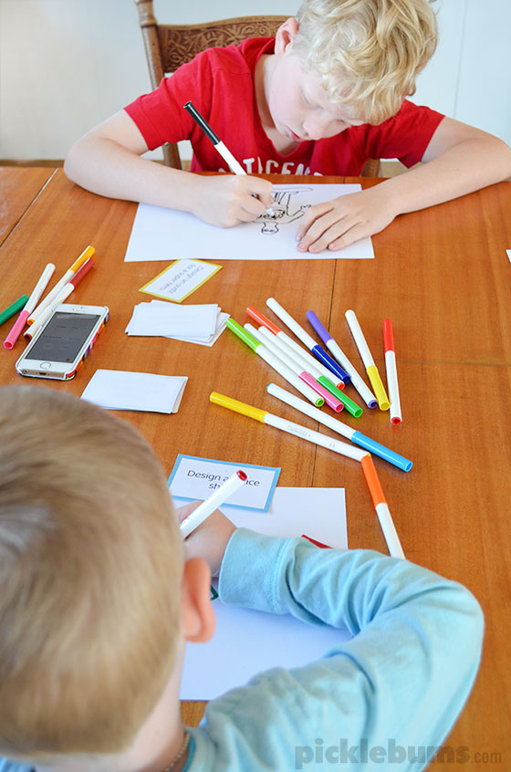 560x846 Free Printable Drawing Challenge Cards