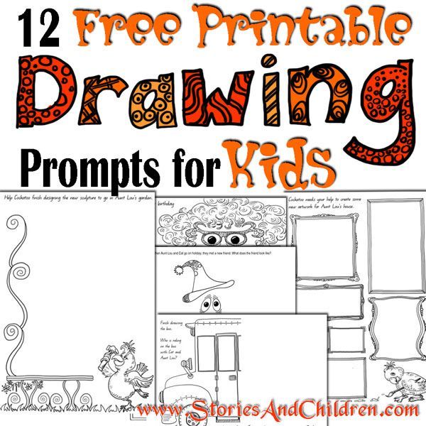 600x600 12 Free Printable Drawing Prompts For Kids Drawing With Kids