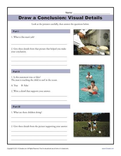 425x550 Visual Details Drawing Conclusions, Worksheets And Free Printable