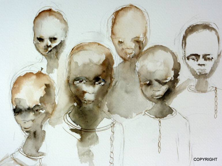 770x577 Saatchi Art No Freedom Drawing By Mireille Dubois Vanhove