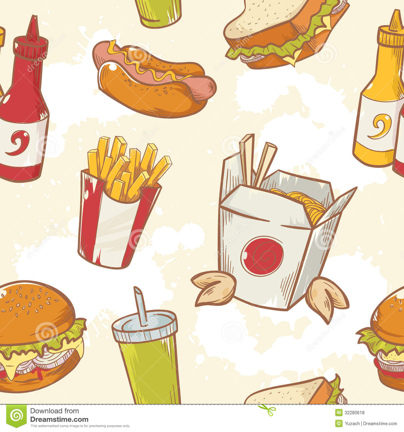 1300x1390 French Fry Pattern With Burger Drawing Defensive Attention It