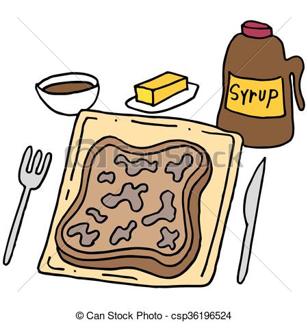 450x470 An Image Of A French Toast Breakfast. Vector Illustration