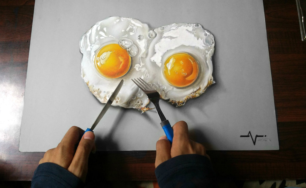 1024x632 Realistic Half Fried Egg