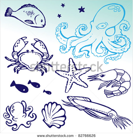 449x470 Food Doodle Restaurant Seafood