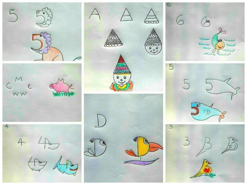 860x645 Kids Friendly Drawing With Numbers As A Base Simple Craft Ideas