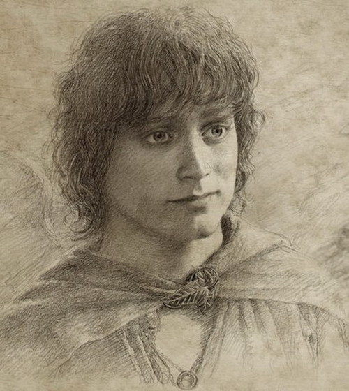 500x560 Alan Lee Drawing From Return Of The King End Credits. Frodo. My