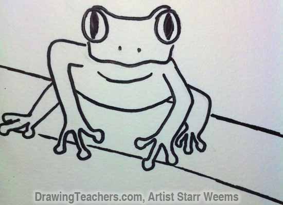550x400 How To Draw A Tree Frog