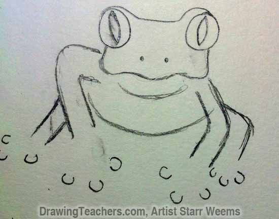 550x432 How To Draw A Realistic Tree Frog Draw A Tree Frog Tutorial Part