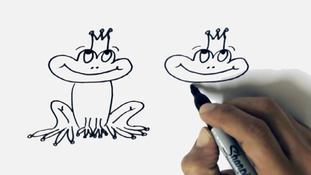 1280x720 How To Draw A Frog Prince Step By Step Easy For Kids