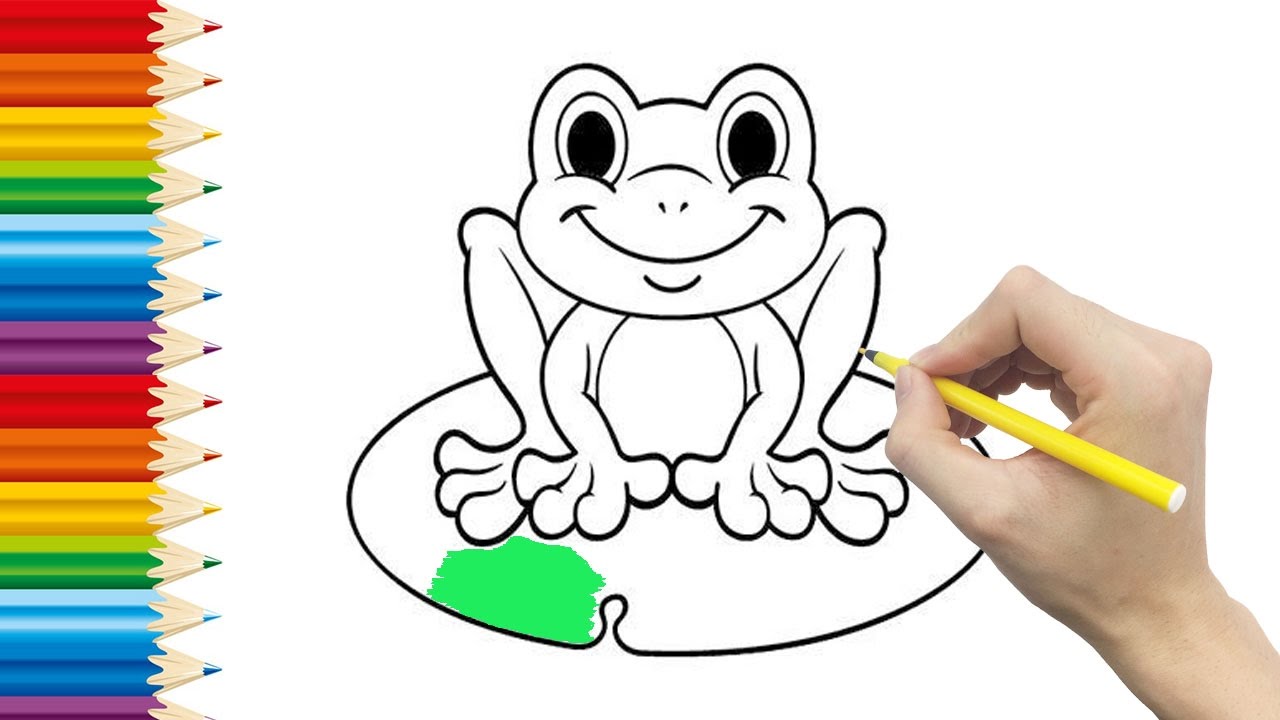 1280x720 Coloring Pages Draw A Frog For Kids