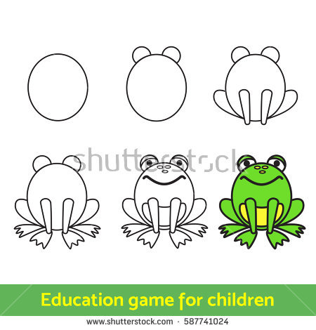 450x470 How To Draw A Frog Step By Step