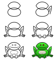 235x249 How To Draw Cartoon Frogs From The Word Frog Easy Step By Step
