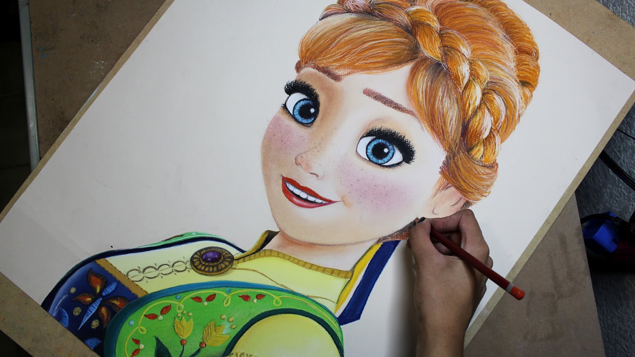 1280x720 Speed Drawing Anna (Frozen Fever) Diana