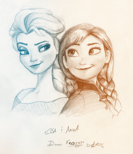 433x500 Elsa And Anna Club (Frozen) Images Anna And Elsa Drawing Hd