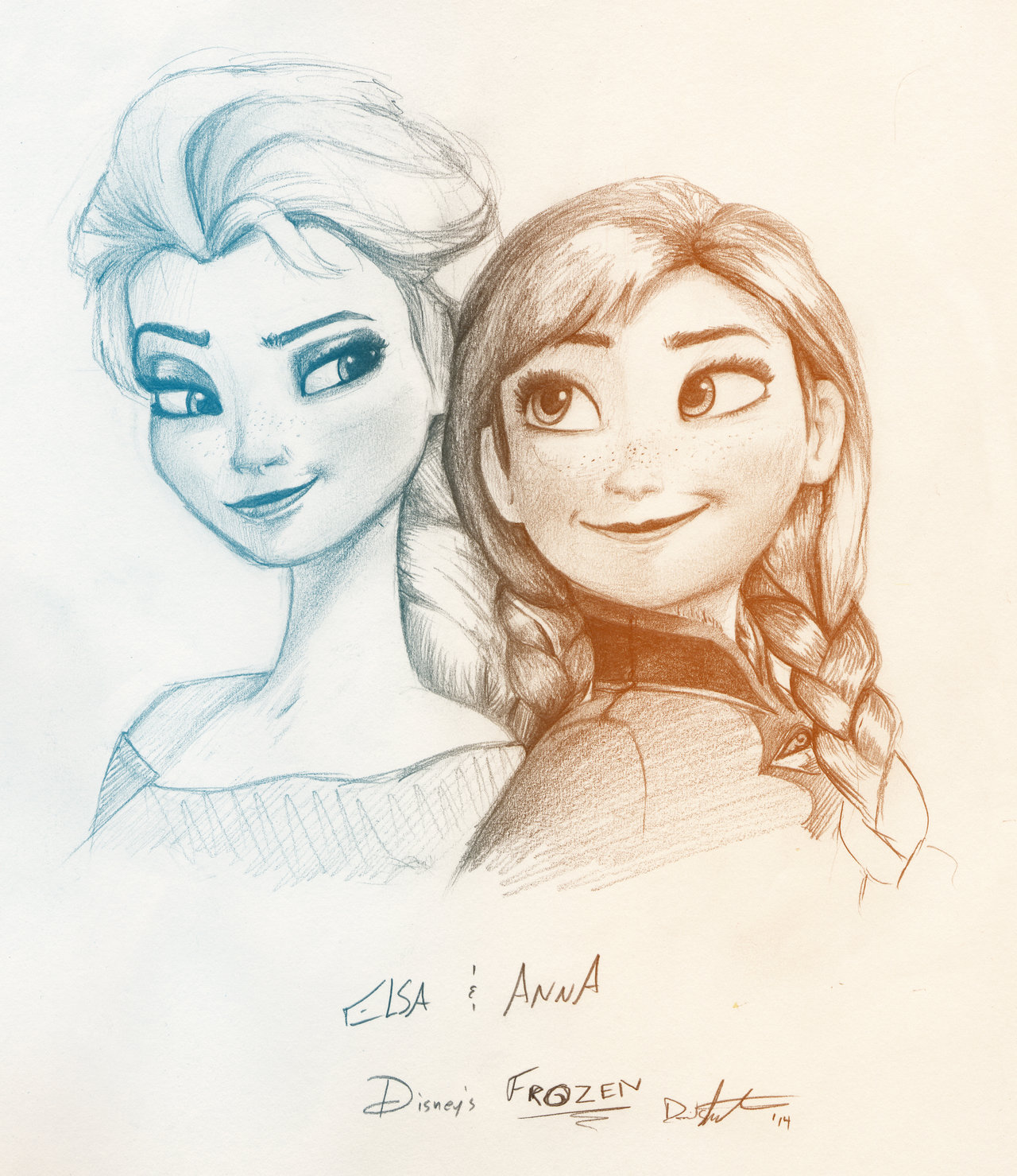 1280x1479 Frozen Elsa And Anna By Saber Cow