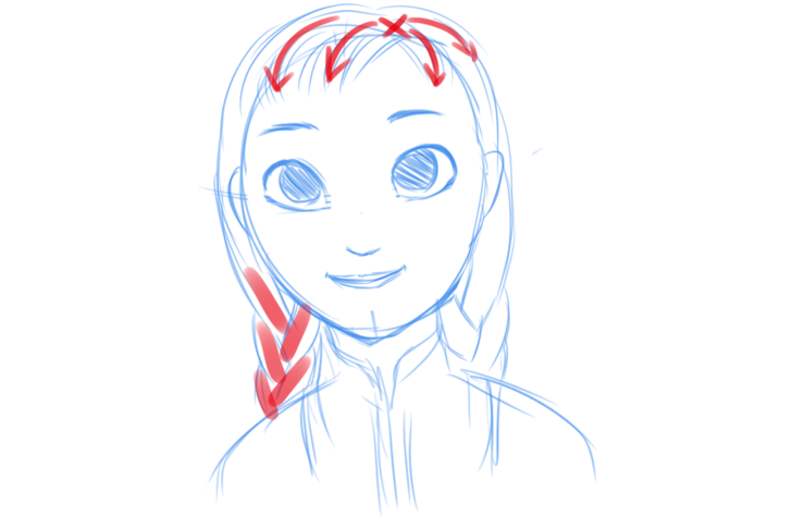 728x485 How To Draw Anna From Frozen 14 Steps (With Pictures)