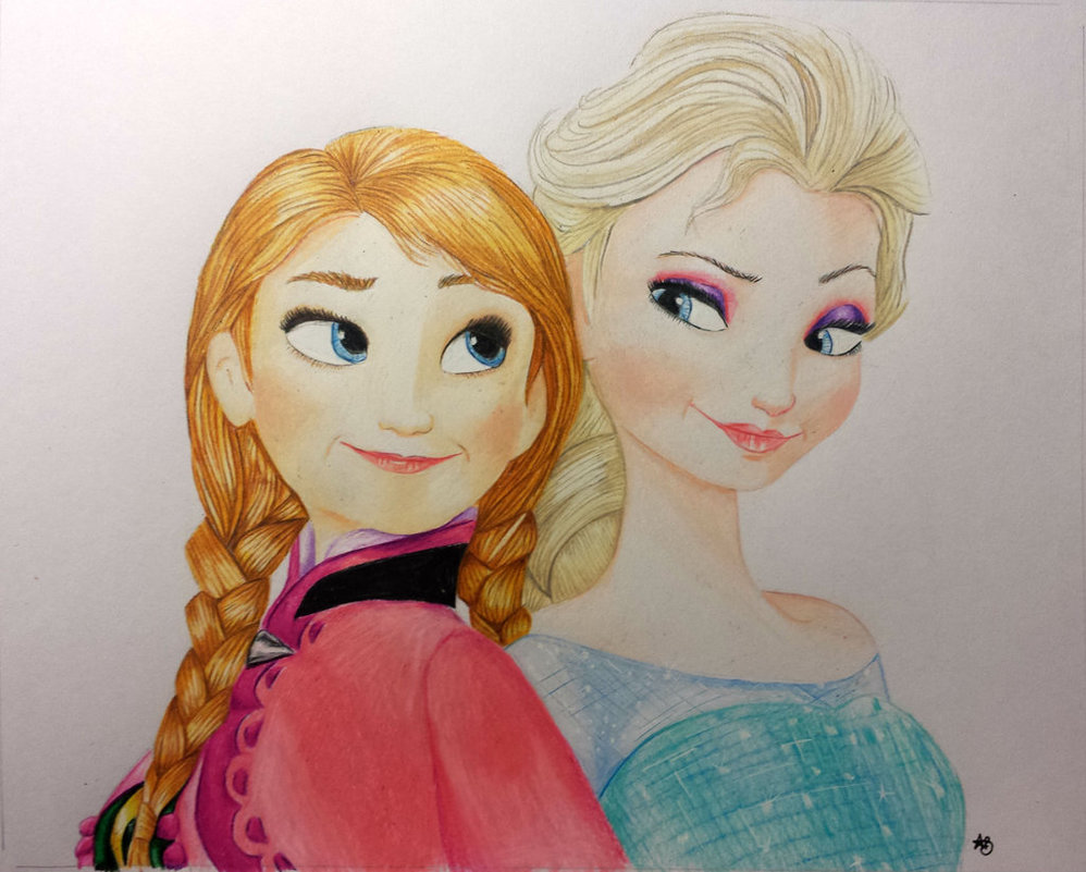 Frozen Drawing Anna And Elsa at GetDrawings | Free download