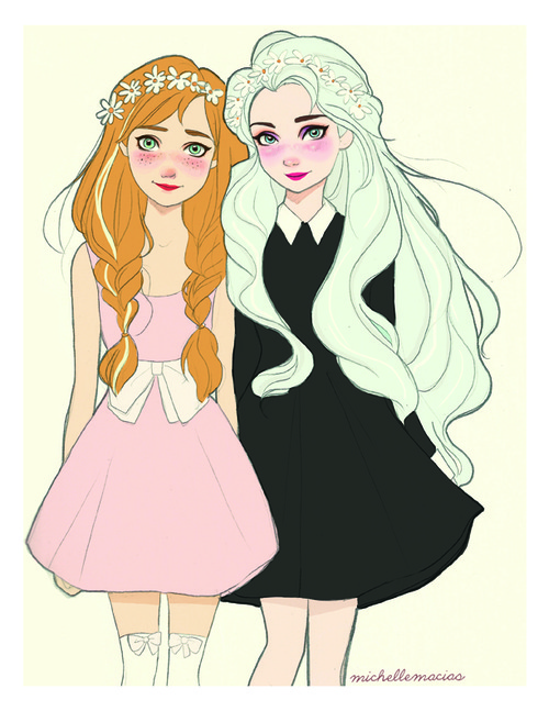 500x647 Hipster Anna And Elsa