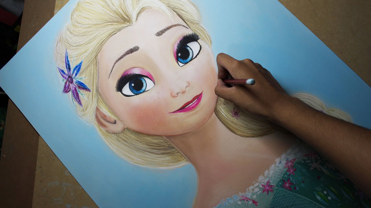 1280x720 Speed Drawing Elsa (Frozen Fever) Diana